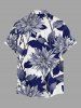 Chemise hawaïenne pour homme à imprimé fleurs et feuilles, avec boutons et poche - Concorde S