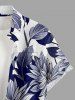 Chemise hawaïenne pour homme à imprimé fleurs et feuilles, avec boutons et poche - Concorde S