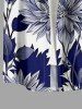 Chemise hawaïenne pour homme à imprimé fleurs et feuilles, avec boutons et poche - Concorde S