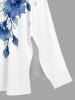 Hibiscus Flowers Leaf Watercolor Print Split Hawaii Midi Dress -  