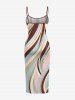 Robe hawaïenne Curve à imprimé colorblock - Brun XXS