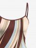 Robe hawaïenne Curve à imprimé colorblock - Brun XXS