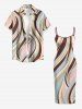 Robe hawaïenne Curve à imprimé colorblock - Brun XXS