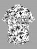Tropical Leaf Hibiscus Flower Coconut Tree Skulls Print Matching Hawaii Beach Outfit For Couples -  