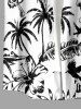 Tropical Leaf Hibiscus Flower Coconut Tree Skulls Print Matching Hawaii Beach Outfit For Couples -  