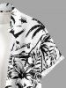Tropical Leaf Hibiscus Flower Coconut Tree Skulls Print Matching Hawaii Beach Outfit For Couples -  