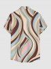 African Printed Matching Couple Outfit Curve Colorblock Hawaiian Set -  