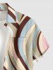 African Printed Matching Couple Outfit Curve Colorblock Hawaiian Set -  