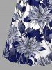 Flowers Leaf Print Matching Hawaii Beach Outfit For Couples -  