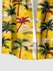 Coconut Tree Print Matching Hawaii Beach Outfit For Couples -  