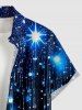 Galaxy Star Tassel Glitter 3D Print Matching Hawaii Beach Outfit For Couples -  