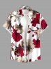 Flower Leaf Print Matching Hawaii Beach Outfit For Couples -  