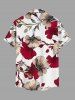 Flower Leaf Print Matching Hawaii Beach Outfit For Couples -  