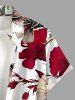 Flower Leaf Print Matching Hawaii Beach Outfit For Couples -  