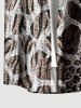 Chemise hawaïenne homme à boutons et poche, imprimé texturé léopard girafe ombré - marron foncé 2XL