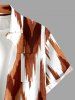 Geometric Ethnic Graphic Print Hawaii Button Pocket Shirt For Men -  