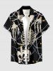 Halloween Skull Skeleton Claw Print Matching Outfit For Couples -  
