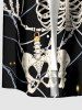 Halloween Skull Skeleton Claw Print Matching Outfit For Couples -  