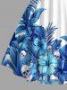 Skulls Flowers Tropical Leaf Print Matching Hawaii Beach Outfit For Couples -  