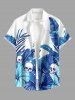 Skulls Flowers Tropical Leaf Print Matching Hawaii Beach Outfit For Couples -  