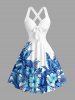 Skulls Flowers Tropical Leaf Print Matching Hawaii Beach Outfit For Couples -  