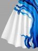 Fluid Marble Print Matching Hawaii Beach Outfit For Couples -  