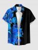 Flowers Leaf Glitter 3D Print Matching Hawaii Beach Outfit For Couples -  
