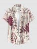 Tropical Leaf Branch Print Matching Hawaii Beach Outfit For Couples -  