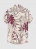 Tropical Leaf Branch Print Matching Hawaii Beach Outfit For Couples -  