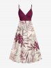 Tropical Leaf Branch Print Matching Hawaii Beach Outfit For Couples -  