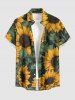 Sunflower Leaf Print Matching Hawaii Beach Outfit For Couples -  