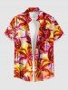 Coconut Tree Colorful Sky Print Matching Hawaii Beach Outfit For Couples -  