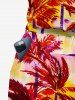 Coconut Tree Colorful Sky Print Matching Hawaii Beach Outfit For Couples -  