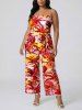 Coconut Tree Colorful Sky Print Matching Hawaii Beach Outfit For Couples -  