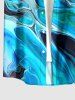 Mable Ocean Current Print Buttons Pocket Hawaii Shirt For Men -  