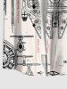 Air Ship Engineer Voyager Stellar Chemise hawaïenne imprimée à boutons et poche pour homme - Champagne L
