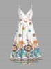 Flowers Leaf Print Matching Hawaii Beach Outfit For Couples -  