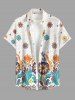 Flowers Leaf Print Matching Hawaii Beach Outfit For Couples -  