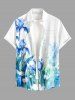 Flower Leaf Watercolor Painting Print Matching Hawaii Beach Outfit For Couples -  