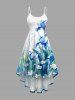 Flower Leaf Watercolor Painting Print Matching Hawaii Beach Outfit For Couples -  