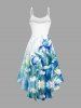 Flower Leaf Watercolor Painting Print Matching Hawaii Beach Outfit For Couples -  