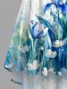 Flower Leaf Watercolor Painting Print Matching Hawaii Beach Outfit For Couples -  