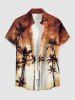 Coconut Tree Ombre Sky Print Matching Hawaii Beach Outfit For Couples -  
