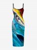 Mable Tenue de plage hawaïenne assortie à motif courant océanique pour couples - Pers 