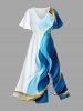 Curve Ombre Print Matching Hawaii Beach Outfit For Couples -  