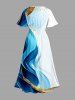 Curve Ombre Print Matching Hawaii Beach Outfit For Couples -  
