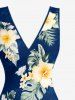 Hibiscus Flower Tropical Leaf Print Matching Hawaii Beach Outfit For Couples -  