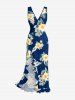 Hibiscus Flower Tropical Leaf Print Matching Hawaii Beach Outfit For Couples -  