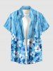 Flowers Leaf Ombre Print Matching Hawaii Beach Outfit For Couples -  