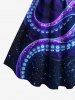 Robe trapèze hawaïenne à imprimé pieuvre galaxie à paillettes - Pourpre  XS